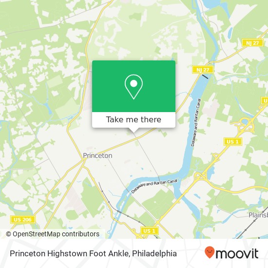 Mapa de Princeton Highstown Foot Ankle