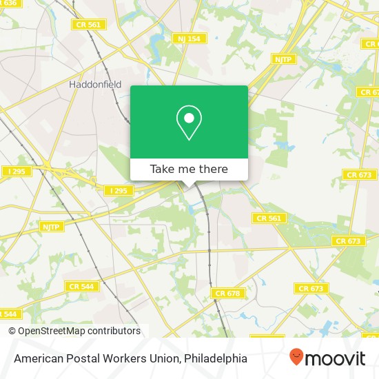 American Postal Workers Union map
