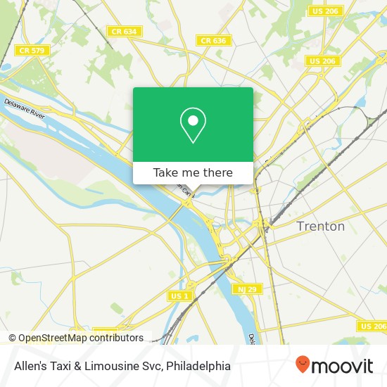 Mapa de Allen's Taxi & Limousine Svc