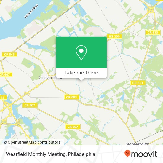 Mapa de Westfield Monthly Meeting