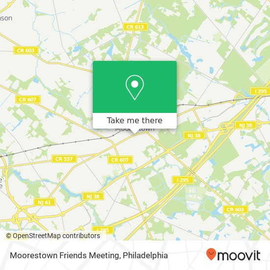 Mapa de Moorestown Friends Meeting