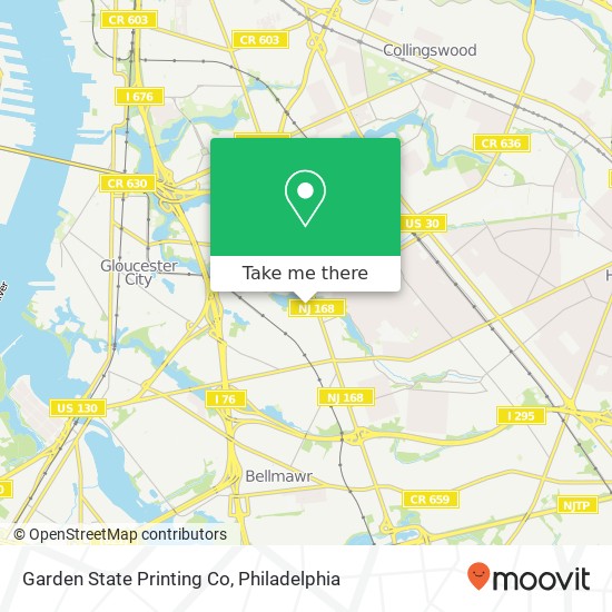 Mapa de Garden State Printing Co