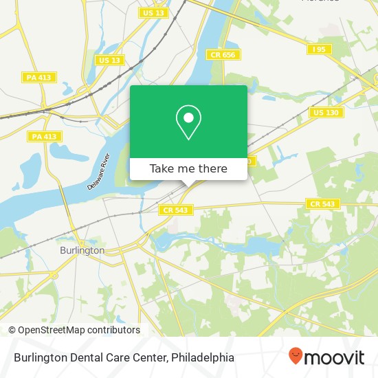 Mapa de Burlington Dental Care Center