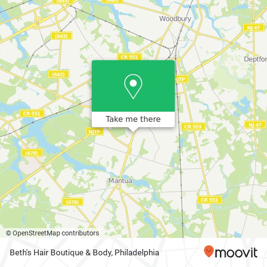 Mapa de Beth's Hair Boutique & Body