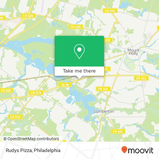Rudys Pizza map