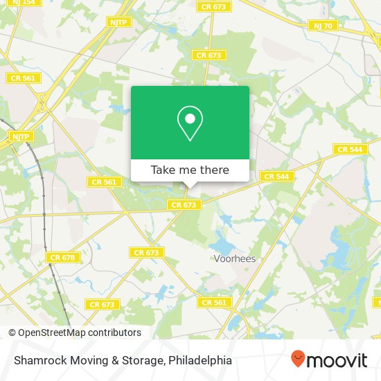 Shamrock Moving & Storage map