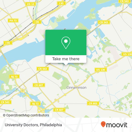 University Doctors map