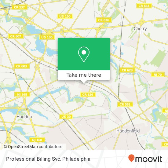 Professional Billing Svc map