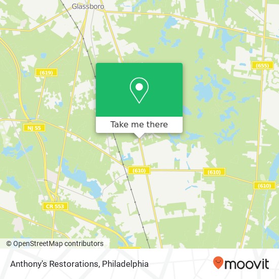 Anthony's Restorations map