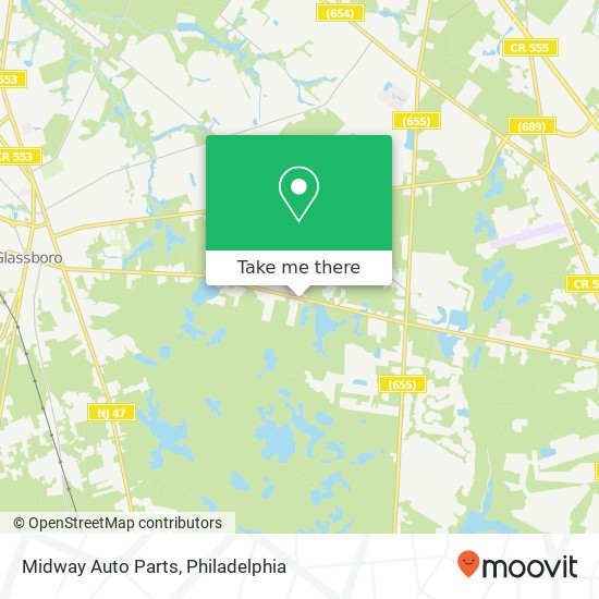 Midway Auto Parts map