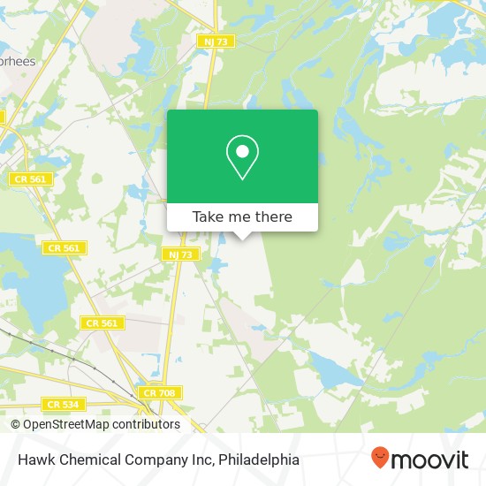 Hawk Chemical Company Inc map