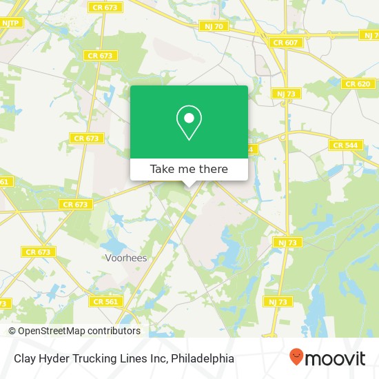 Clay Hyder Trucking Lines Inc map