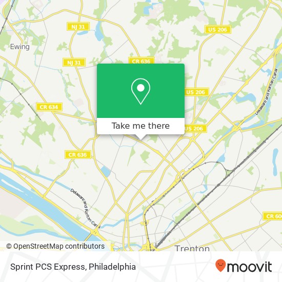 Mapa de Sprint PCS Express