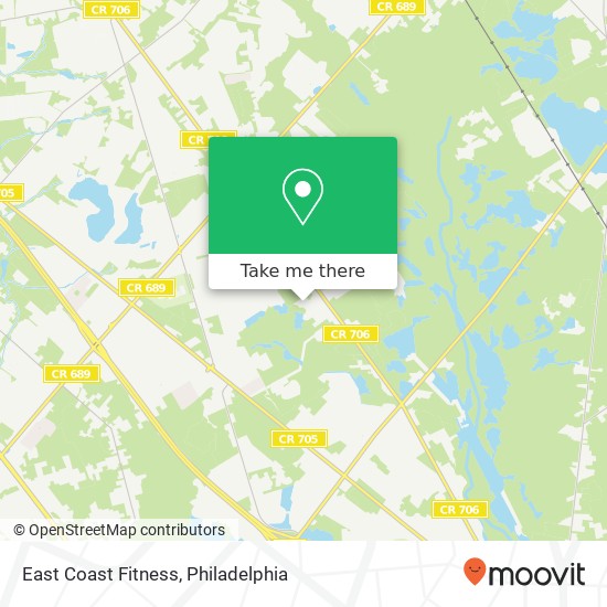 East Coast Fitness map