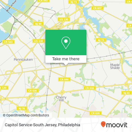 Mapa de Capitol Service-South Jersey