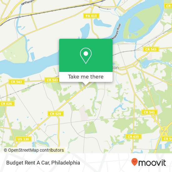 Budget Rent A Car map