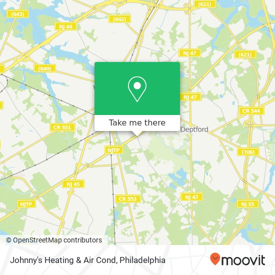 Johnny's Heating & Air Cond map