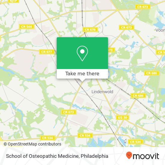 Mapa de School of Osteopathic Medicine