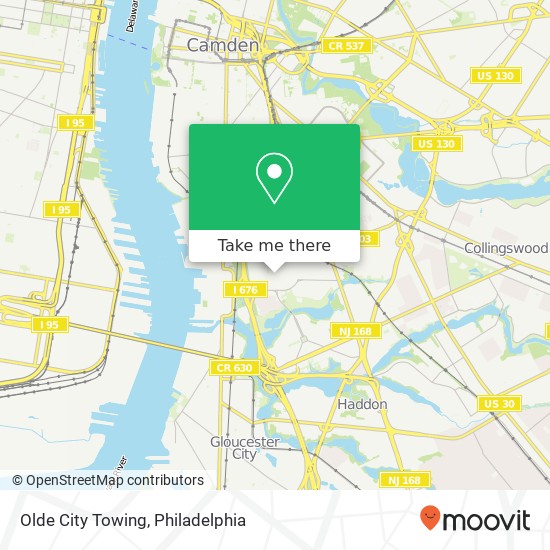 Olde City Towing map