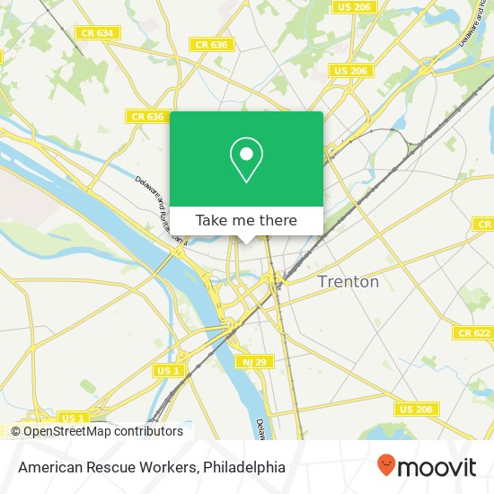 American Rescue Workers map