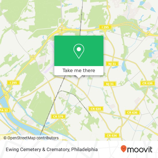 Ewing Cemetery & Crematory map