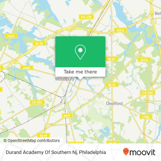 Durand Academy Of Southern Nj map