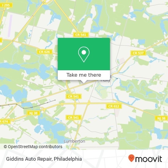 Giddins Auto Repair map