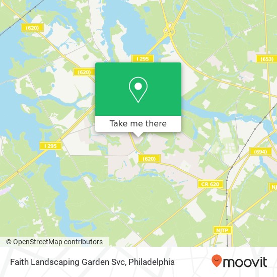 Faith Landscaping Garden Svc map