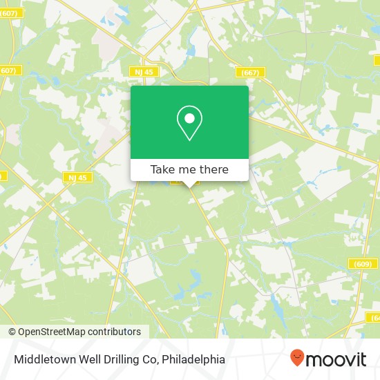 Middletown Well Drilling Co map