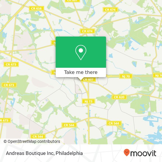 Mapa de Andreas Boutique Inc