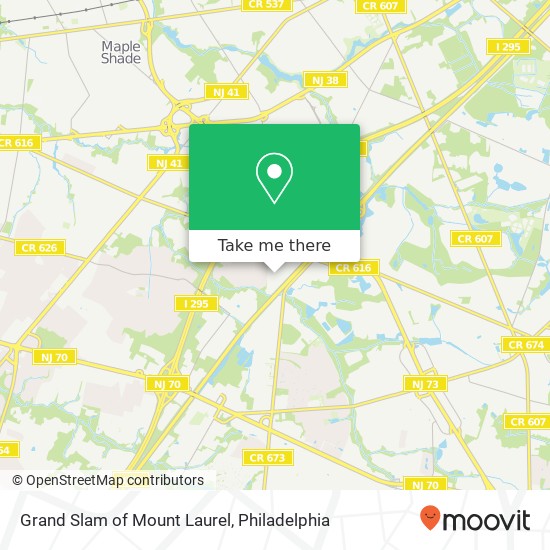 Grand Slam of Mount Laurel map