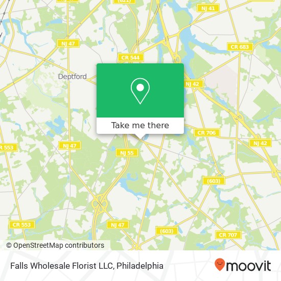 Falls Wholesale Florist LLC map