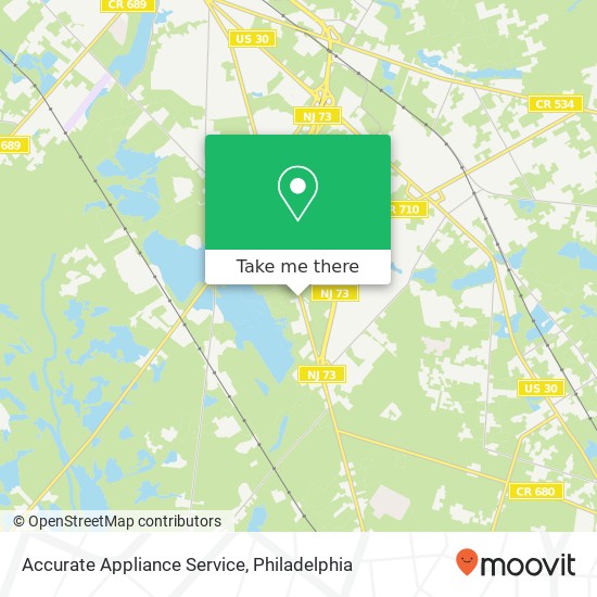 Accurate Appliance Service map