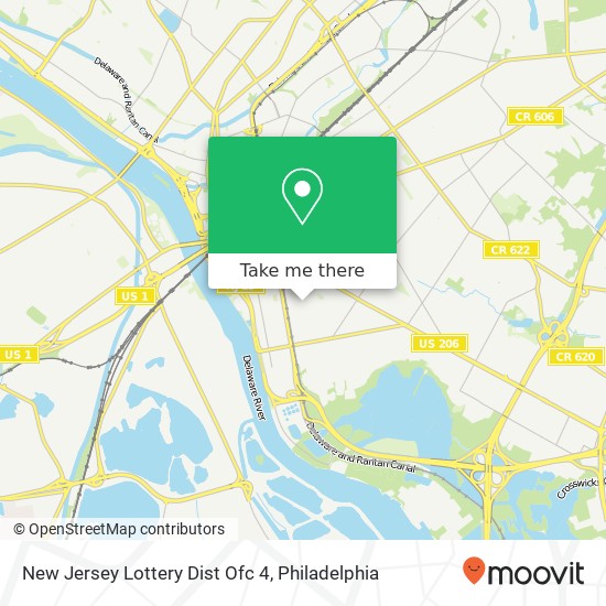 Mapa de New Jersey Lottery Dist Ofc 4