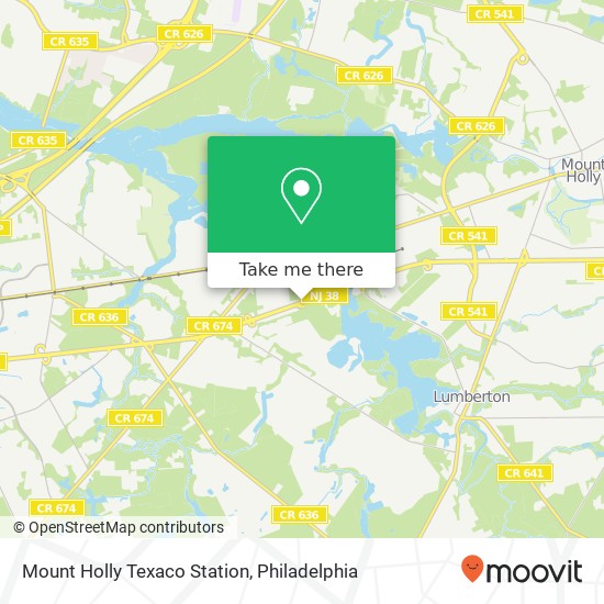 Mapa de Mount Holly Texaco Station