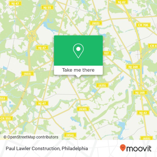 Paul Lawler Construction map