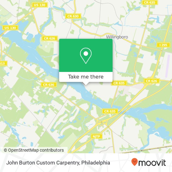 John Burton Custom Carpentry map