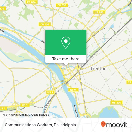 Mapa de Communications Workers
