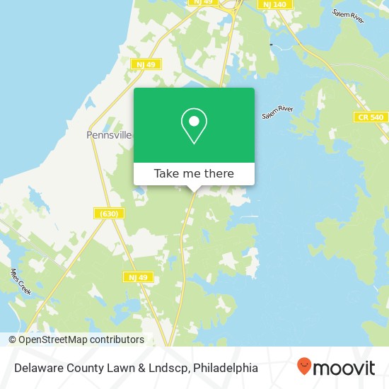 Mapa de Delaware County Lawn & Lndscp