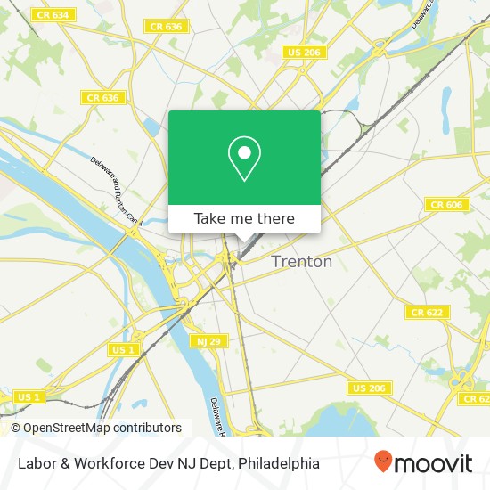 Labor & Workforce Dev NJ Dept map