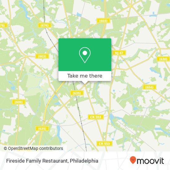 Mapa de Fireside Family Restaurant