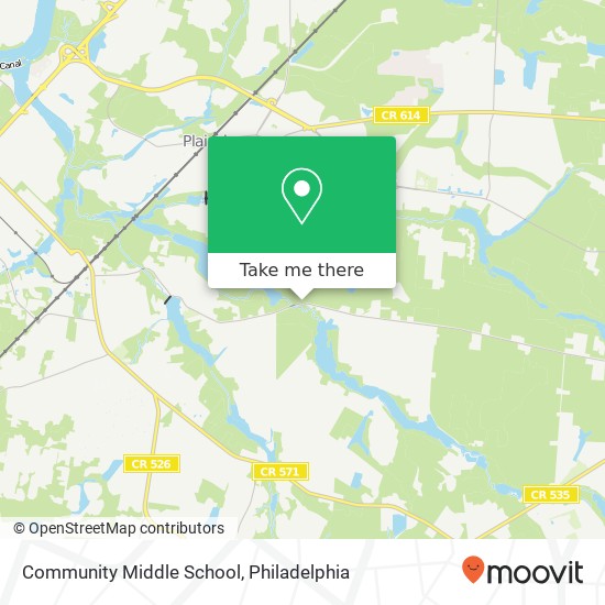 Community Middle School map