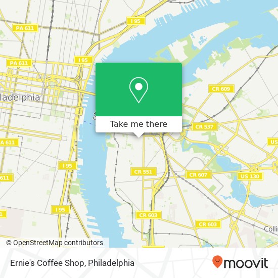 Ernie's Coffee Shop map