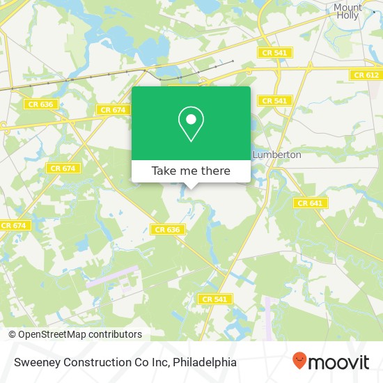 Mapa de Sweeney Construction Co Inc