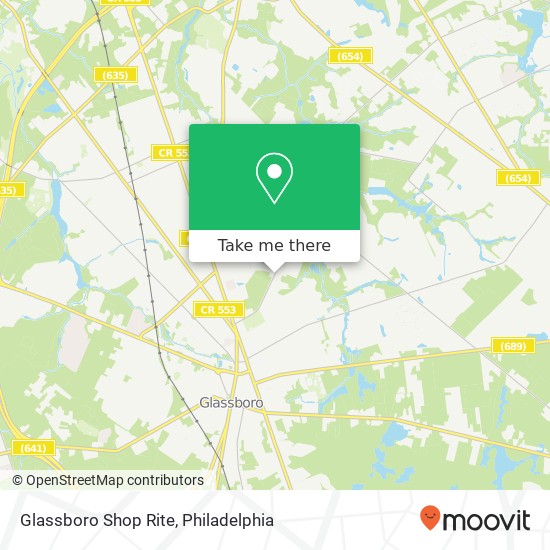 Mapa de Glassboro Shop Rite