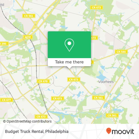 Budget Truck Rental map