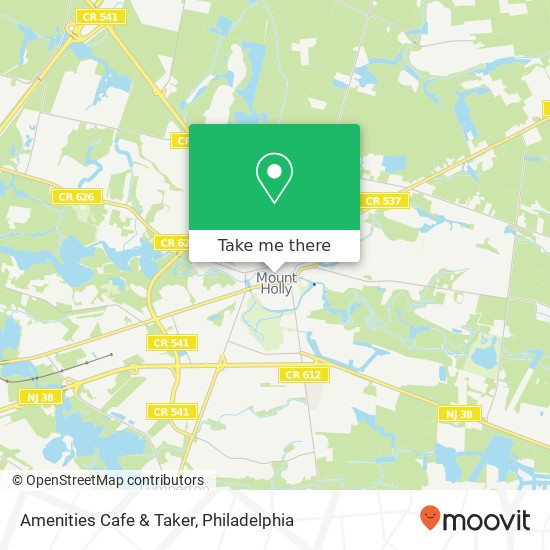 Mapa de Amenities Cafe & Taker