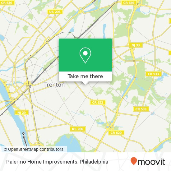 Palermo Home Improvements map