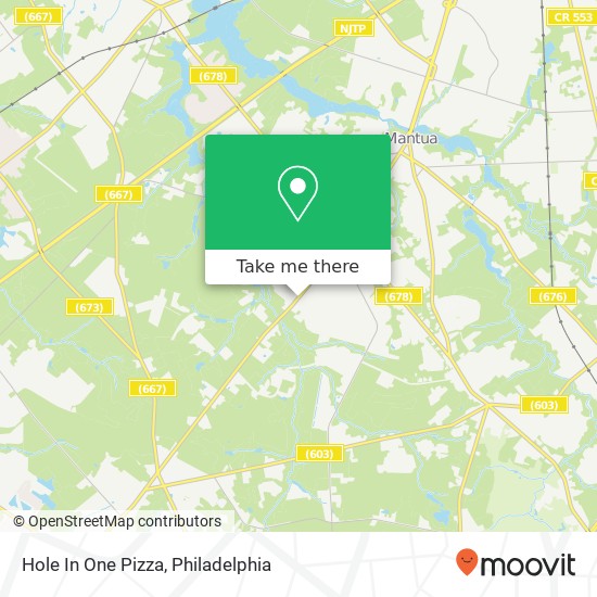 Mapa de Hole In One Pizza