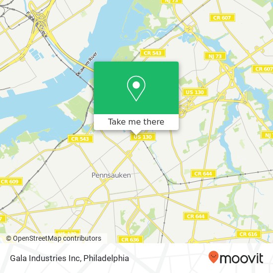 Mapa de Gala Industries Inc